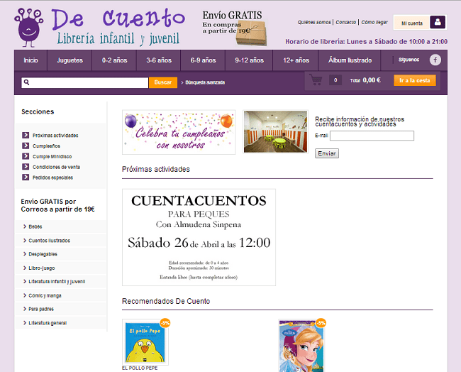 de cuento tienda online