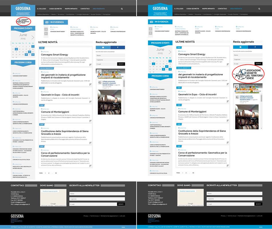 Presentación web al cliente y terceras correcciones de geosiena_laprestampa