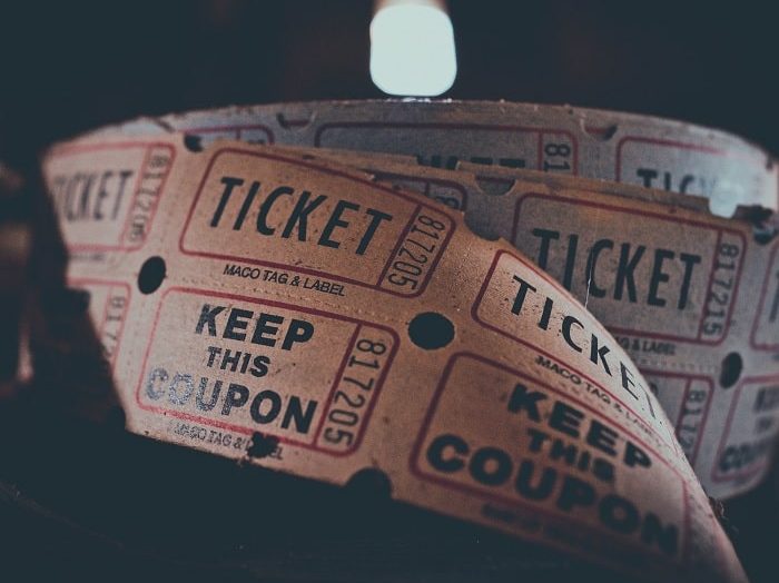 cupón, ticket, entrada