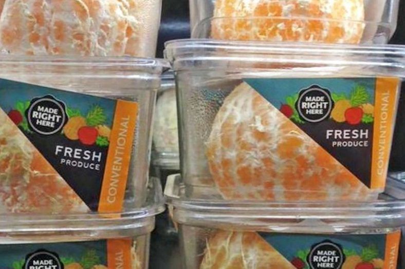 mandarinas, plastico, envase, contaminacion