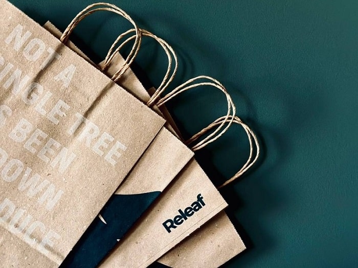 releaf paper bag, re-leaf paper