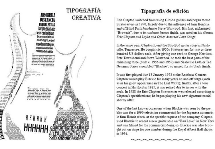 tipografía creativa, tipografía de edición