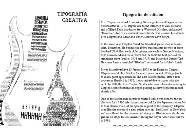 tipografía creativa, tipografía de edición